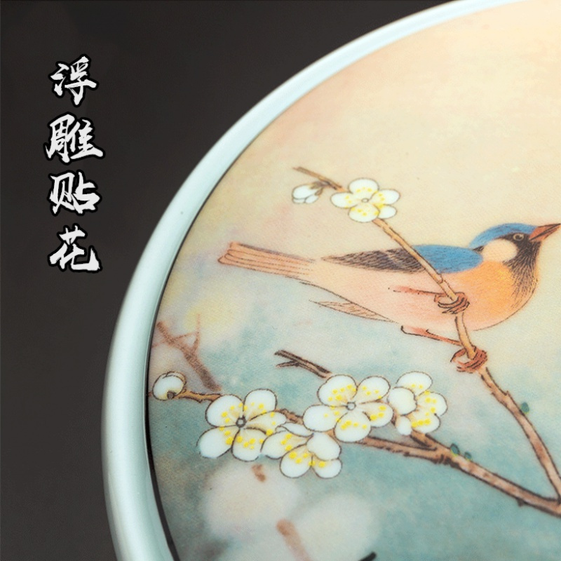 多层玻璃茶饼收纳盒普洱茶盒茶饼架黑白茶收纳柜茶叶罐茶饼盒茶具 秋江舟影三层