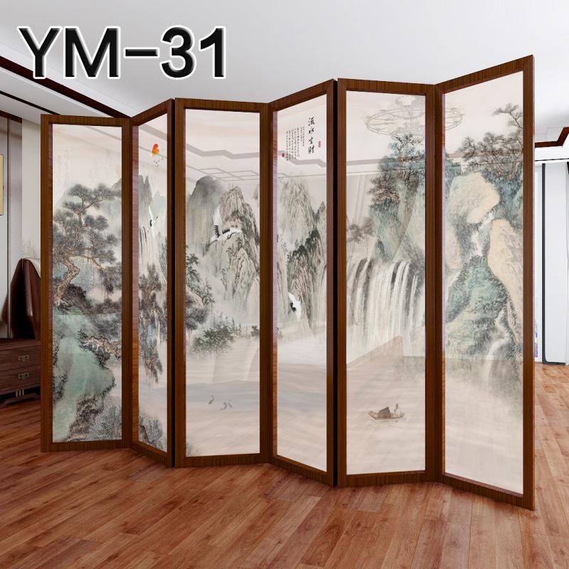 BONJEAN中式实木客厅屏风隔断墙折叠移动简约现公室遮挡卧室家用装饰高清大图