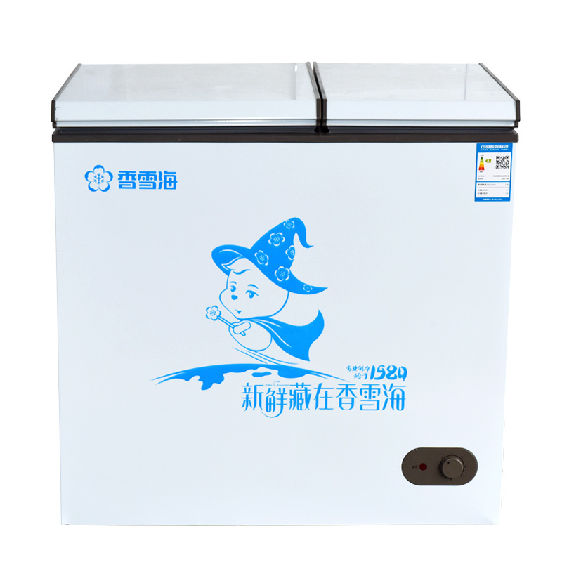 香雪海xiangxuehaibcd169a卧式冷柜冰柜商户好搭档顶开门双保温商户好