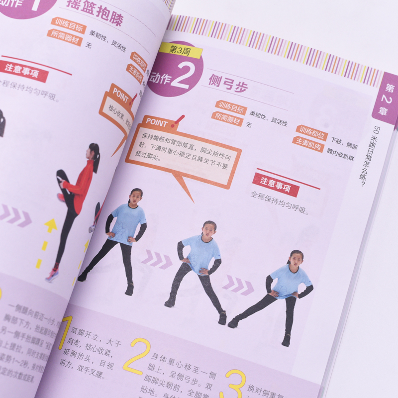 [正版]50米跑学练测一本通 中小学体测 体质测试及体育考试高清大图