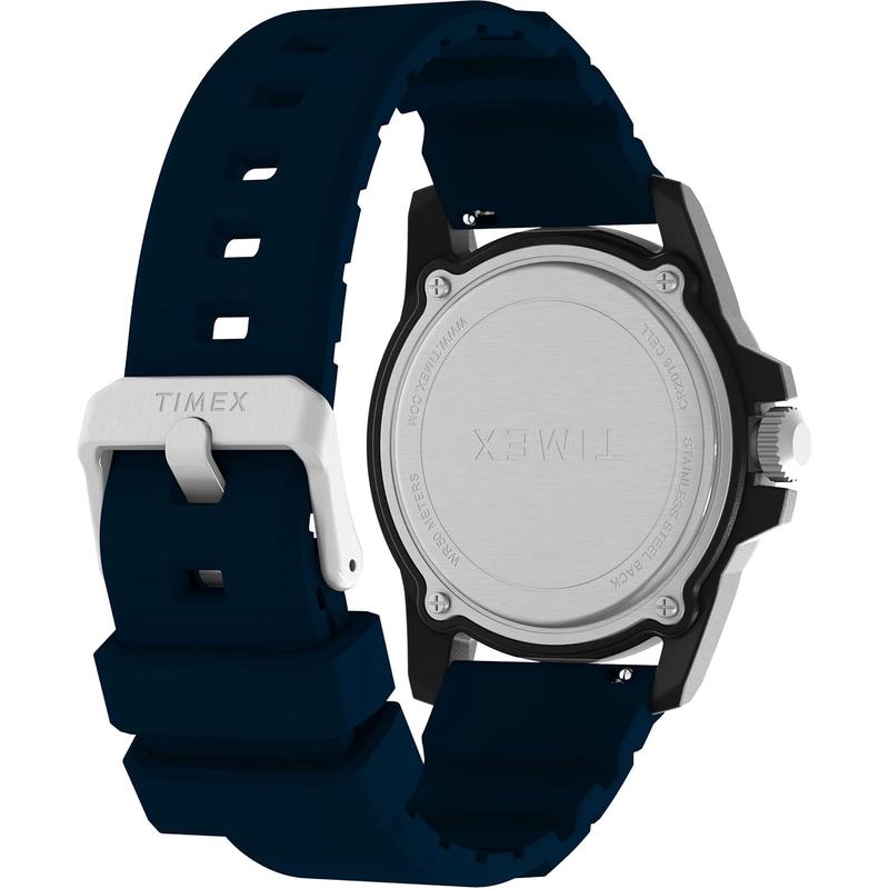 防水英尺运动男款战术潜水腕表黑盘蓝带高清大图