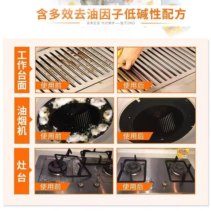 白猫强效油污净家庭套装油烟机强力去油去污清洁洗剂强效清洗剂
