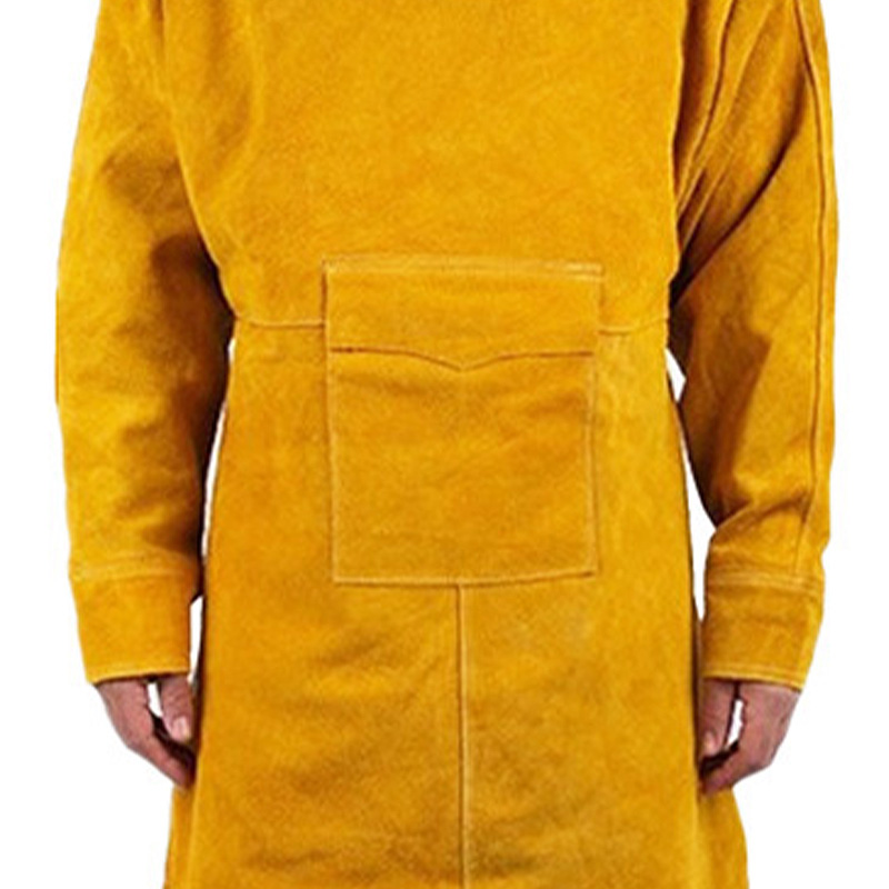 邦能之星牛皮罩衣隔热防烫耐磨耐高温防护衣焊工反穿衣工作服围裙N312302高清大图