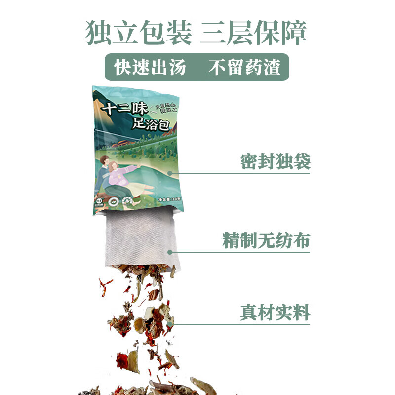 金泰康十二味泡脚药包30g*30包 干姜艾叶红花生姜祛湿驱寒足浴艾草泡澡高清大图