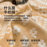 卡洛儿杜香立体雕花牛奶绒四件套双面加厚珊瑚绒被套法兰绒床单冬季加绒床品