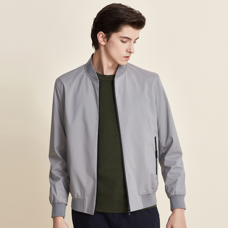 三防面料七匹狼夹克男士秋冬款外套合体棒球领单茄克商务休闲开衫长袖
