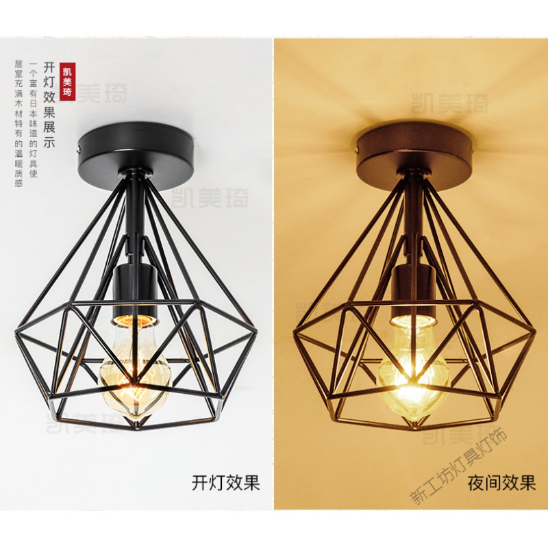 苏宁放心购 北欧过道灯LED玄关走廊灯厅入户灯阳台灯创意铁艺灯衣帽间灯具高清大图