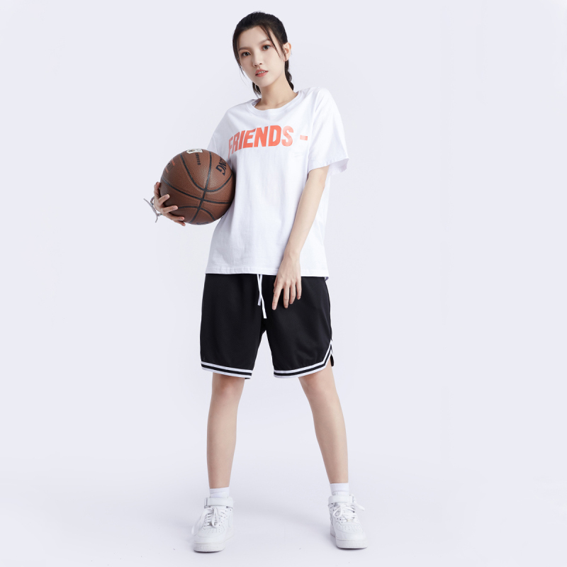 蒂芙尼绿潮运动裤女宽松美式篮球显瘦情侣百搭阔腿五分裤子夏