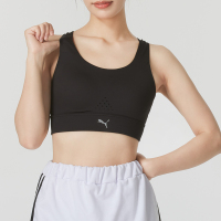 彪马（PUMA）女士内衣 新款跑步健身训练舒适透气运动内衣胸衣时尚Bra 525074-01 ZP M 525074-01/黑色