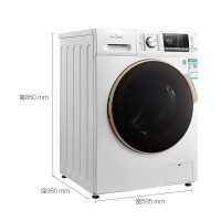 美的(Midea)MD100V71WDX 10公斤全自动洗干一体机滚筒洗衣机 干衣机 祛味空气洗 家用白色