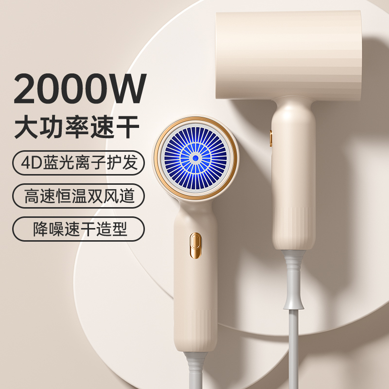 吹风机家用负离子护发宿舍用学生大风力发型师电吹风筒旗舰店H2