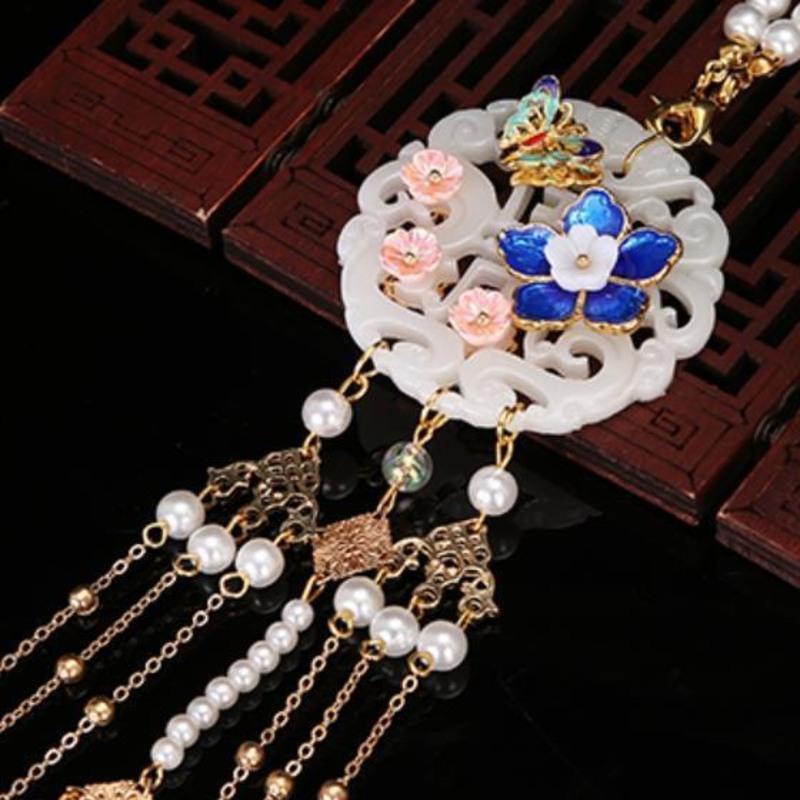 古风禁步汉服压裙坠配饰腰佩挂件吊坠古装腰间饰品花朵压襟长流苏腰佩