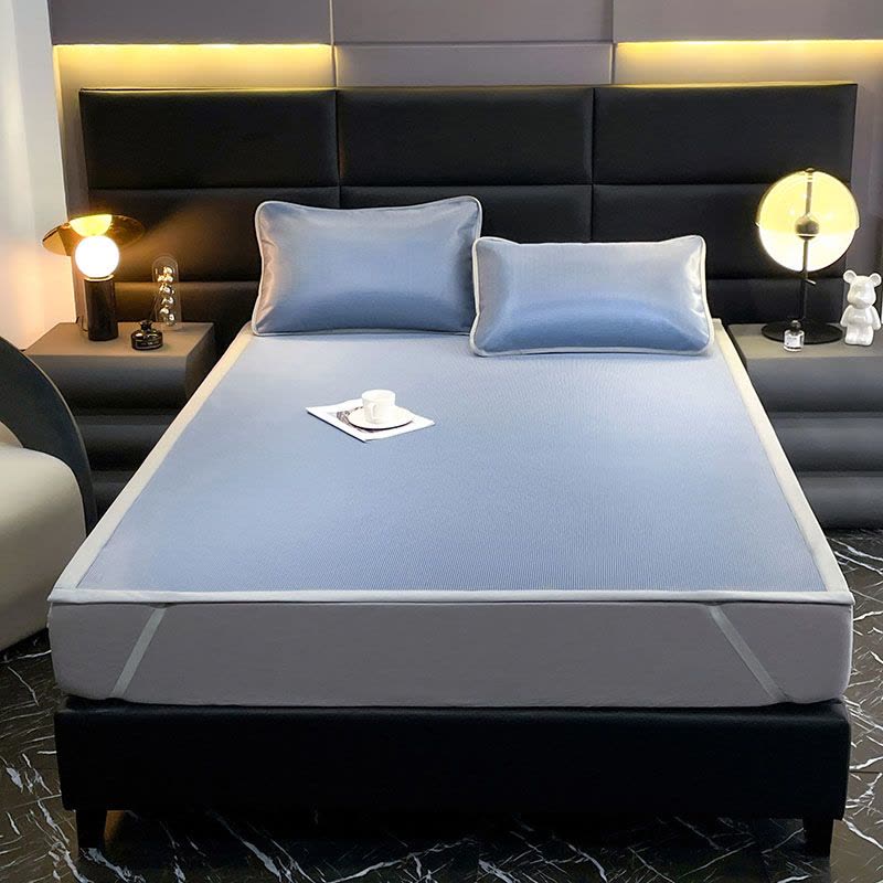 浩博时代 凉感冰丝凉席两件套 120*195CM 套图片