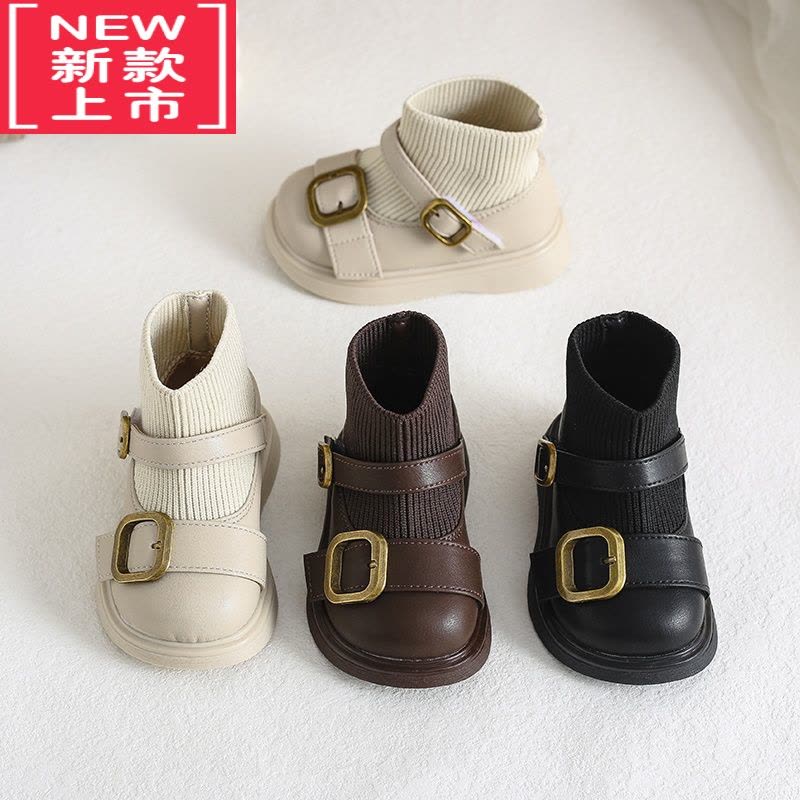 可莉允女宝宝袜子鞋春秋婴儿软底学步鞋0一3岁公主鞋短靴加绒小女童靴子图片