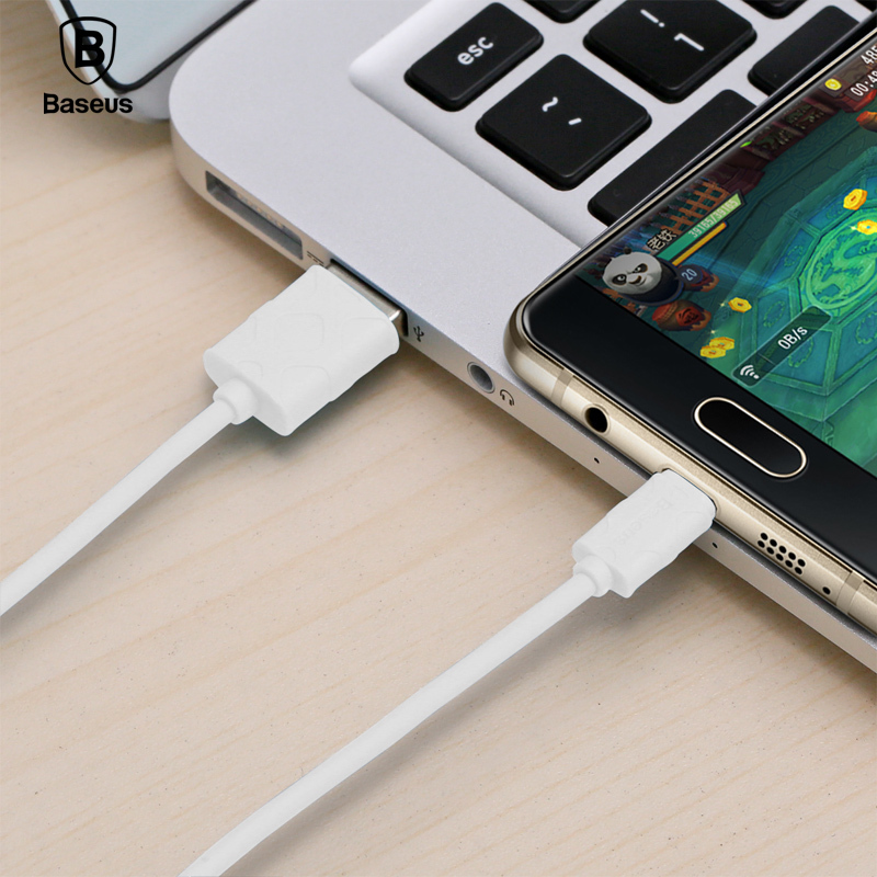 倍思（Baseus）1m 安卓数据线 MICRO USB 2. 0快充 华为 三星 小米 OPPO 魅族电源线等 白色