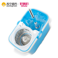 好媳妇旋转拖把桶 手压双驱动旋转拖把及拖把头 按键式排水口 带滚轮手拖移动拖把桶