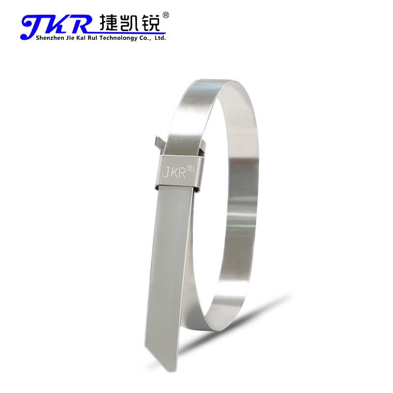 捷凯锐(JKR)定制304可退式不锈钢扎带10*1950MM 100支装 L型电缆扎带图片