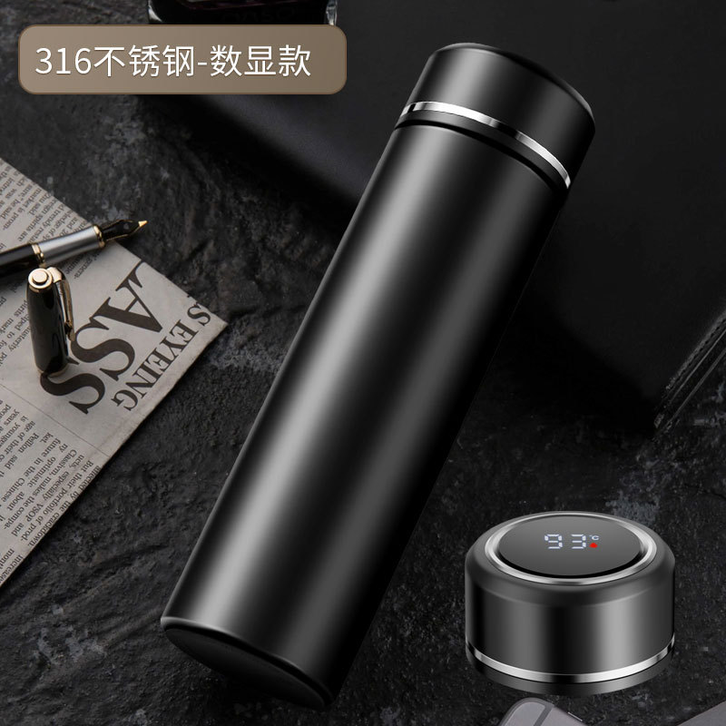 心梦同行 316智能温度显示不锈钢保温杯水杯男女士罗马杯礼品杯 1872/个高清大图