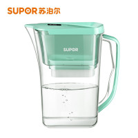 苏泊尔(SUPOR)过滤净水器 家用滤水壶 自来水过滤器净水壶 J-UF01(绿色)一壶六芯