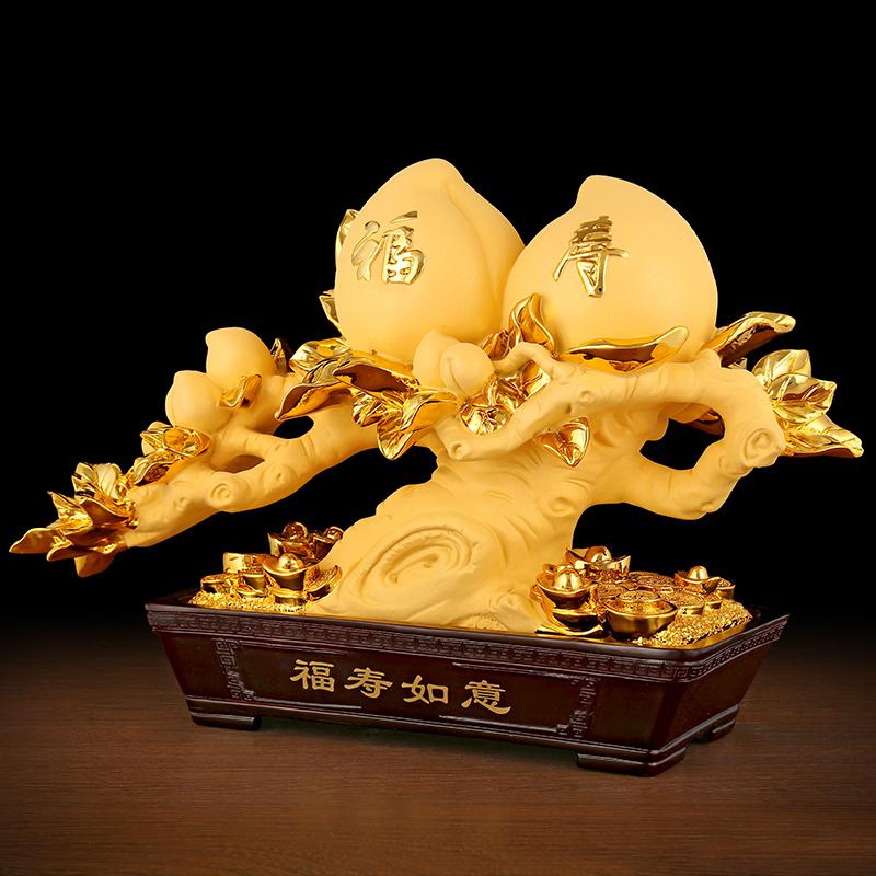 家柏饰(CORATED)寿桃摆件送长辈老年人的实用生日爷爷奶奶80大寿礼品祝寿贺寿高清大图