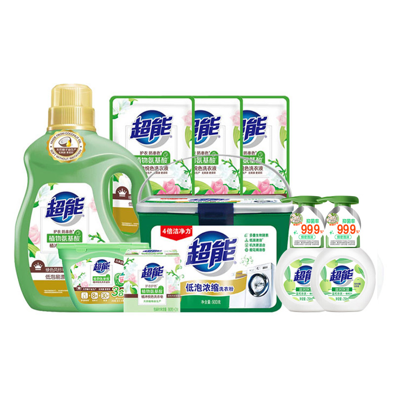 超能清洁组合套装泡沫抑菌植沐悦色系列5320g+516ml