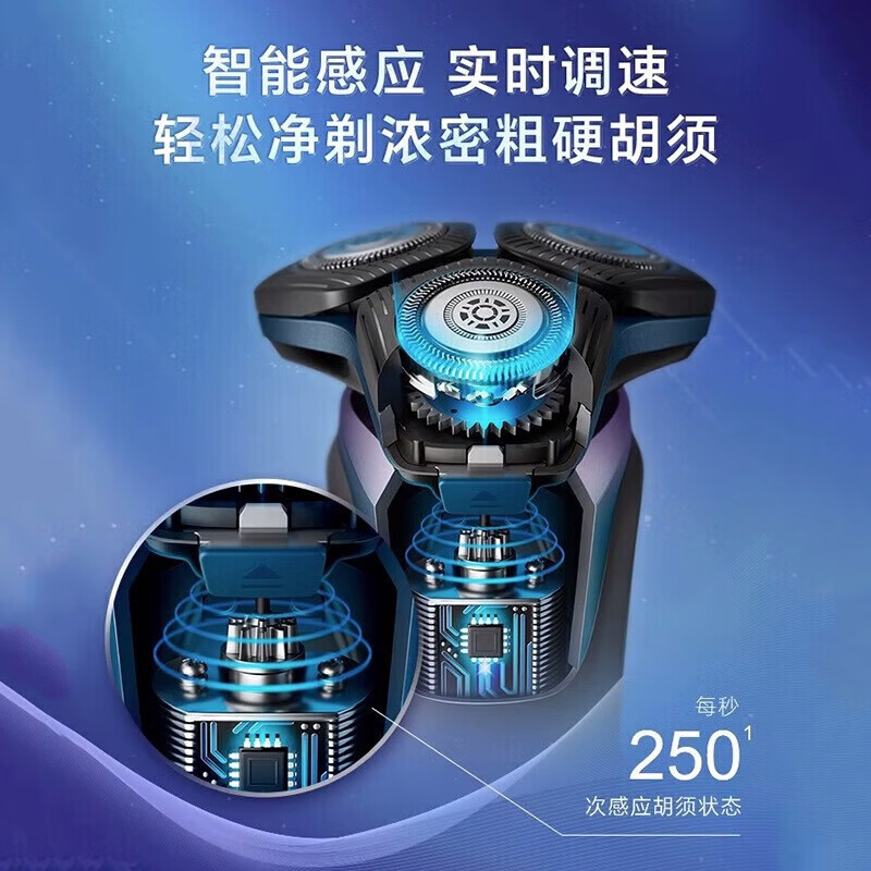 飞利浦(PHILIPS) 电动剃须刀胡须刀 SkinIQ蜂巢系列肌能感应智能零感剃须生日礼物送男友送老公S8055高清大图
