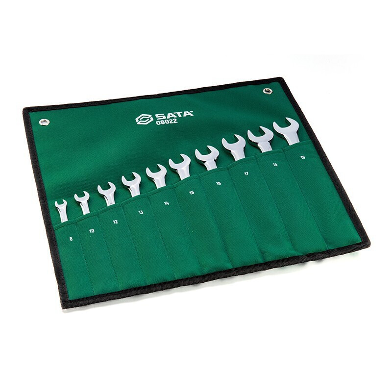 世达(SATA) 10件全抛光两用扳手组套8022高清大图
