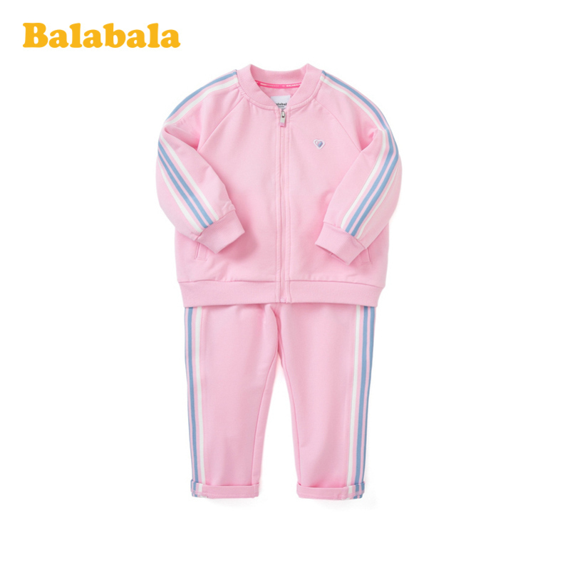 巴拉巴拉童装女童春季洋气休闲运动套装儿童衣服小童宝宝两件套潮视频