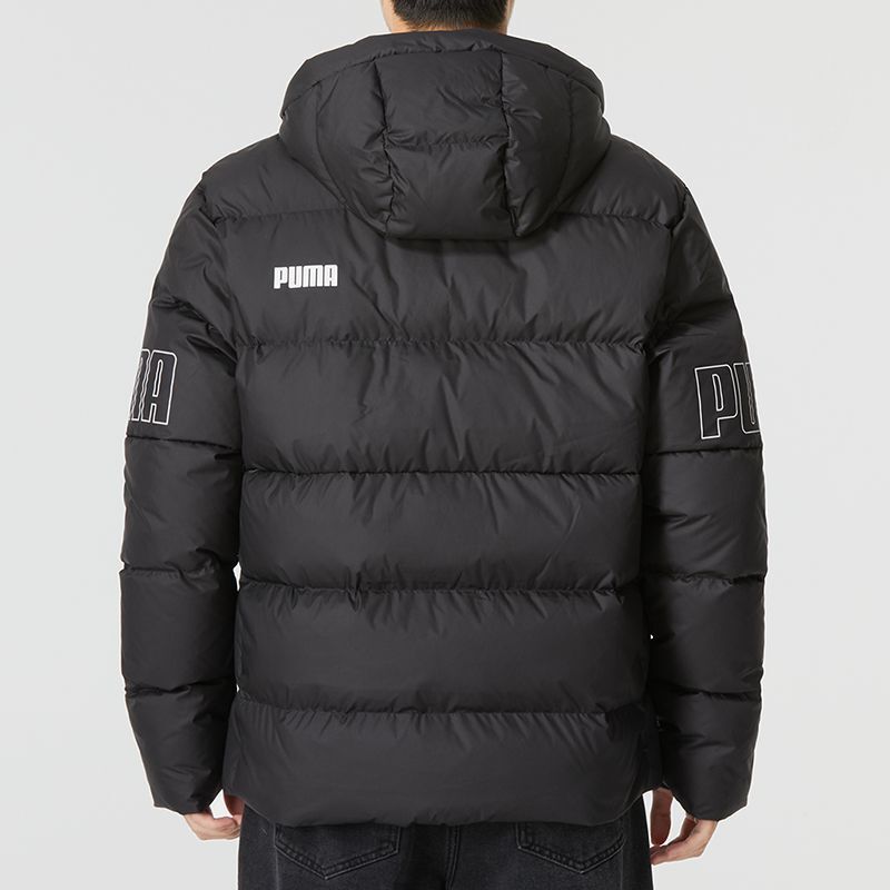 彪马(PUMA)羽绒服男装新款加厚保暖羽绒外套防风防寒连帽羽绒服676032-01 ZP