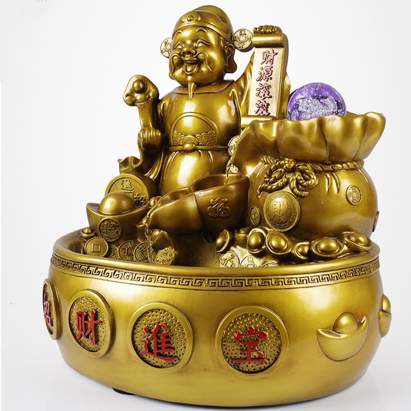 美帮汇爷摆件轮流水喷泉球家里店铺柜入户办公桌工艺品高清大图