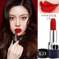 迪奥(Dior)口红 烈艳蓝金魅惑粉漾 闪亮女士 提升气色唇膏3.5g 烈焰蓝金#999丝绒