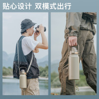 尚泰SHOTAY保温杯大容量316不锈钢水杯女高颜值杯子男士运动水杯户外吸管壶ST8218 1L