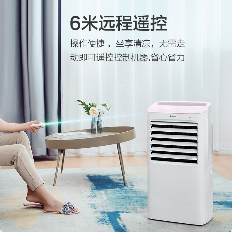 格力 (GREE) 空调扇10升家用冷风扇办公客厅卧室节能冷风机移动单冷加湿冷气扇15H定时预约 KS-10X65D