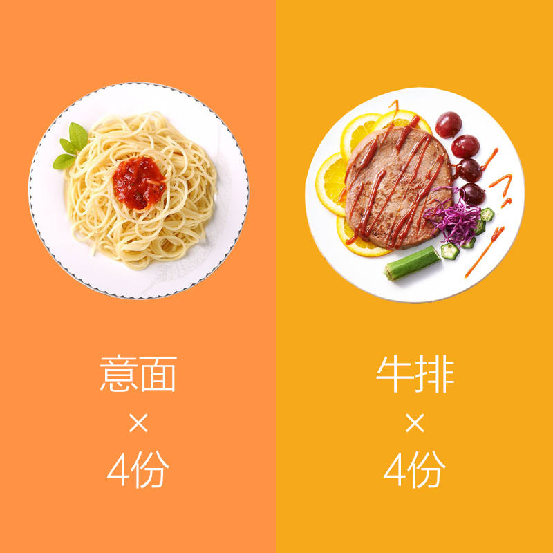 赤豪 澳洲进口 牛排意面家庭套餐 菲力牛排100g*4 意面110g*4 意面酱120g*4 送牛排酱包刀叉