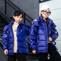 JPDUN新款儿童羽绒服跨境男女童亮面羽绒服大童洋气