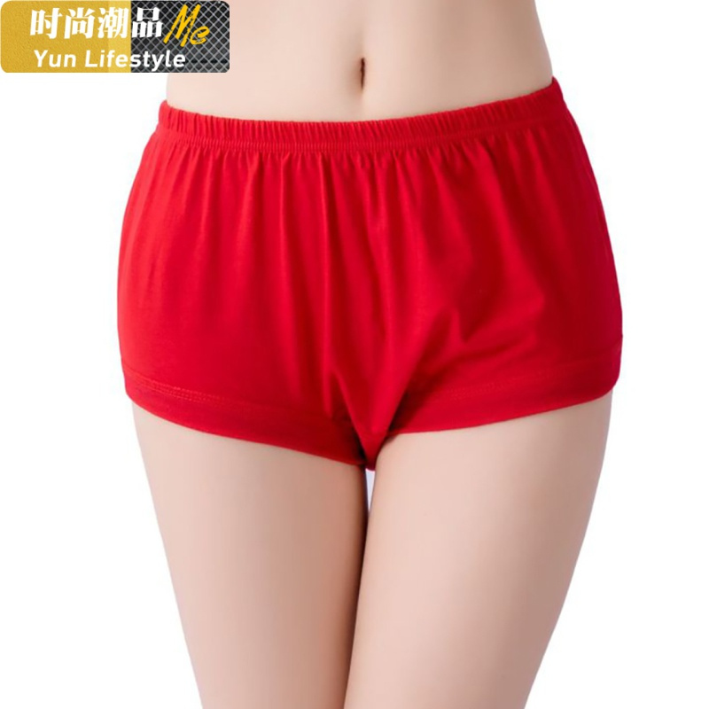 YUNWUXIN棉内裤头中老年人妇女士加大码高腰本命年大红色胖mm妈妈款内裤内裤