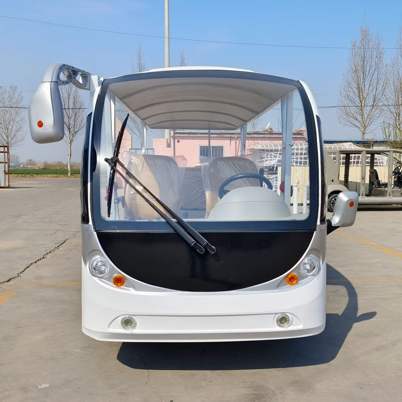 德武军恒电动观光车电动巡逻车敞篷14座大巴车4000瓦+72v100ah*6只铅酸电池刹车助力