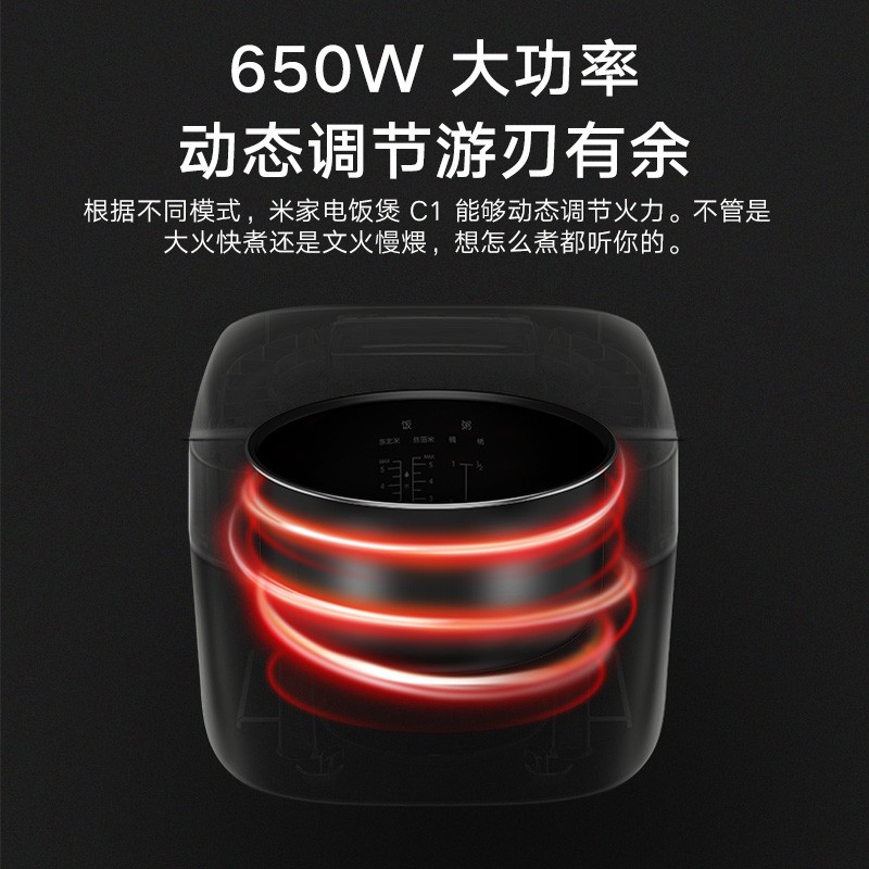 小米(mi)电饭煲4L 电饭锅C1 大容量电饭煲 24H智能预约