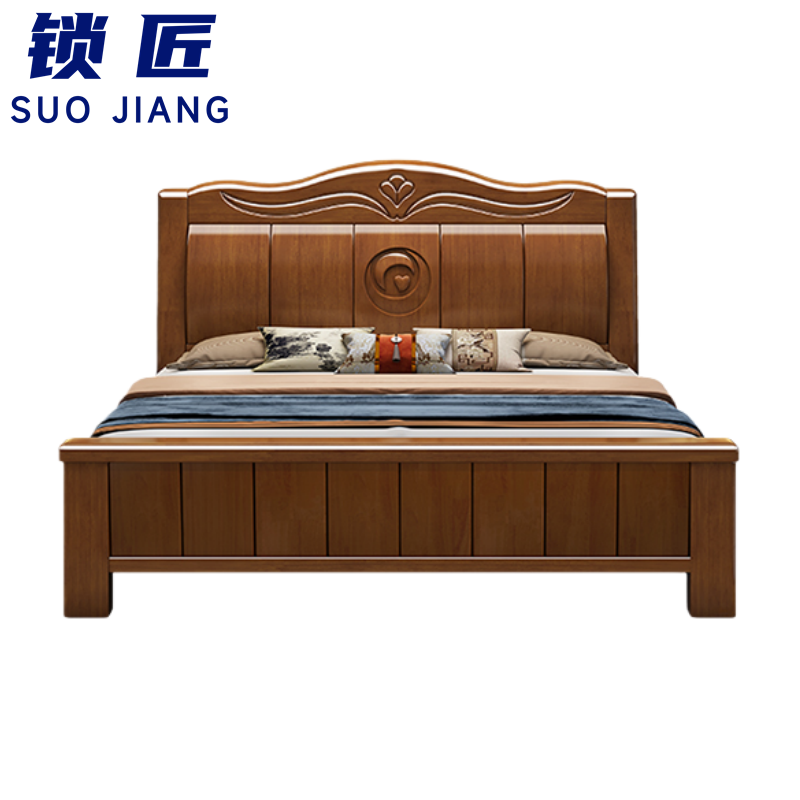 锁匠 中式床 中式木质床1.5m 张