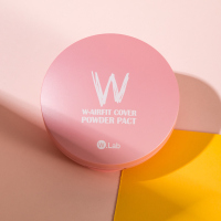 韩国w.lab wlab粉饼散粉控油定妆持久防水遮瑕修容干湿两用带粉扑