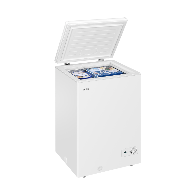 海尔(Haier)100升家用卧式冰柜 冷柜 小冰箱 1级能效