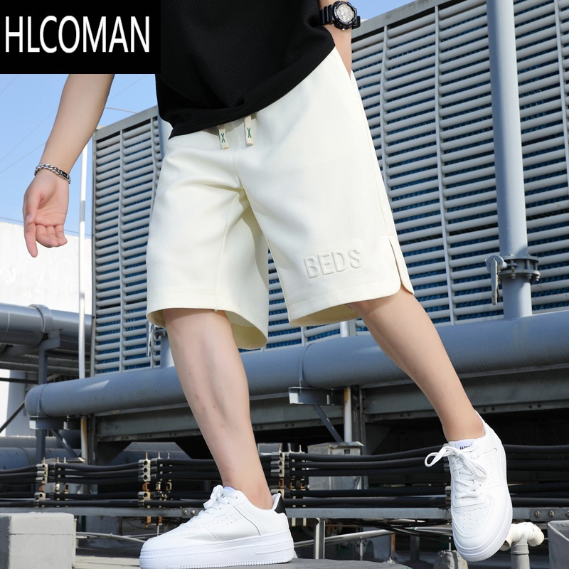 HLCOMAN夏季新款男士短裤五分沙滩裤子宽松马裤休闲潮流运动百搭直筒中裤