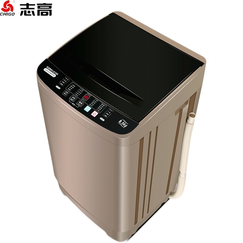 志高chigo全自动波轮洗衣机小型家用迷你宿舍租房带甩干蓝光洁衣55