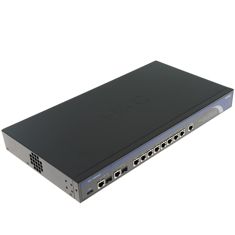 华三(H3C)SMB-ER8300G2-X 全千兆 企业级VPN网关路由器 多WAN口 内置防火墙 带机量800 1200Mbps有线路由器