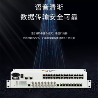 博扬 综合业务电话光端机 8路E1+16路电话+8路百兆以太网物理隔离 单纤1对价BY-8E1-16P8FV-60km
