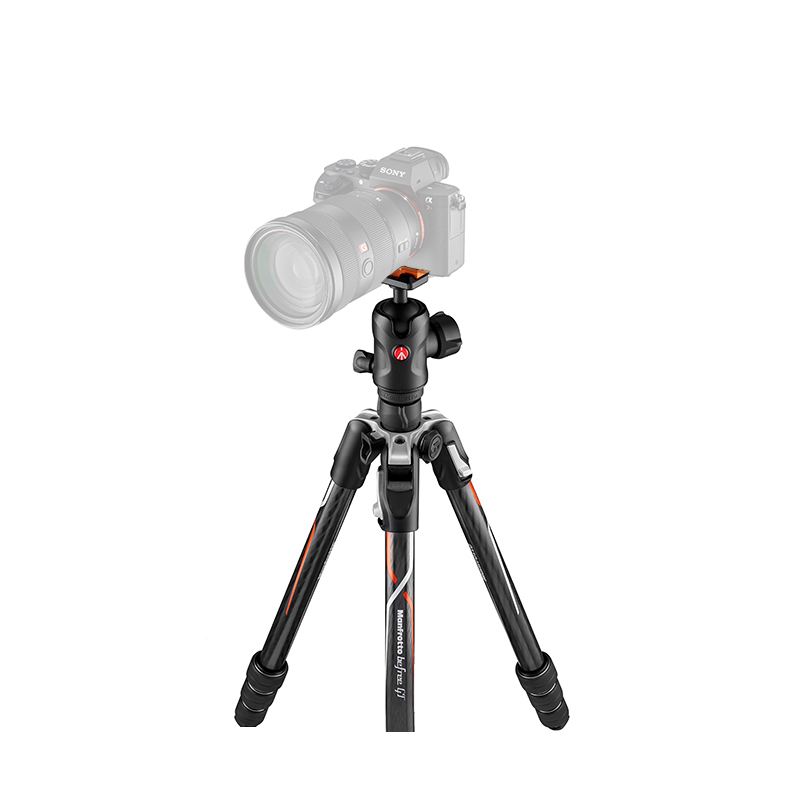 曼富图(MANFROTTO) MKBFRTC4GTA-BH 碳纤维旋锁三脚架球型云台套装索尼(sony)a 相机特别版