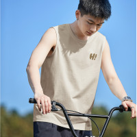 [1.5折价25元]唐狮男左胸小细节背心男士坎肩背心款背心男宽松背心