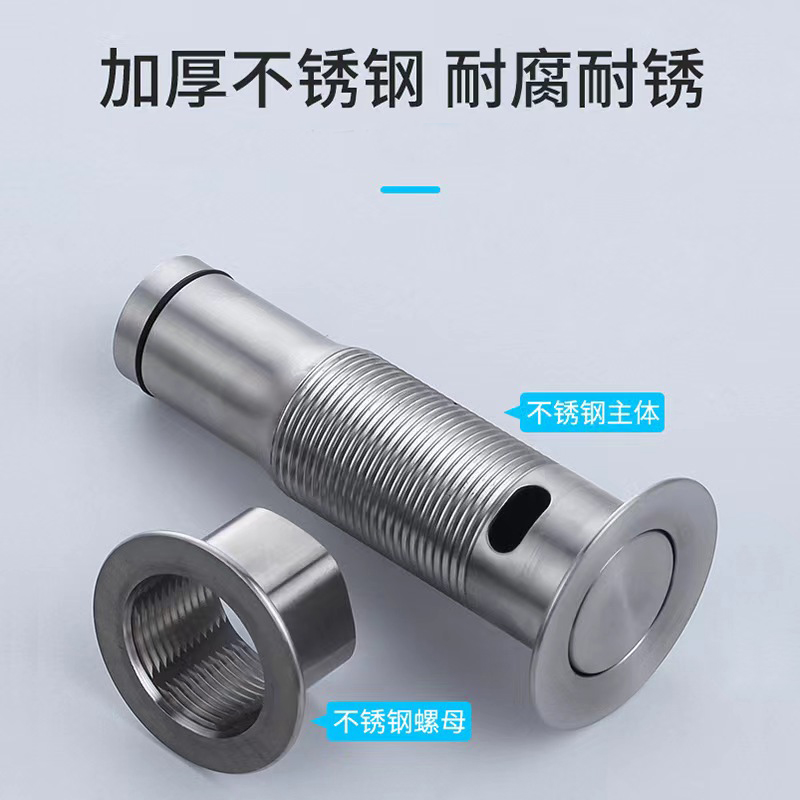 铿锐 不锈钢下水器 不锈钢下水口 翻板加厚下水器高清大图