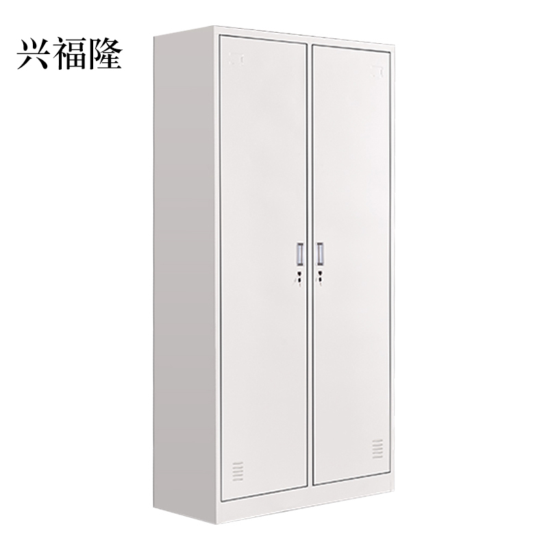 兴福隆钢制办公文件柜铁皮柜矮柜资料密码带锁凭证档案员工储物更衣柜二门钢制更衣柜