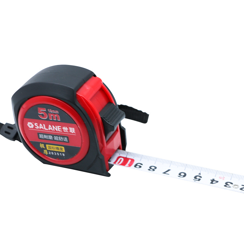 世联五金5m19mm极厚钢卷尺耐磨舒适便携国际精度加厚测量尺子